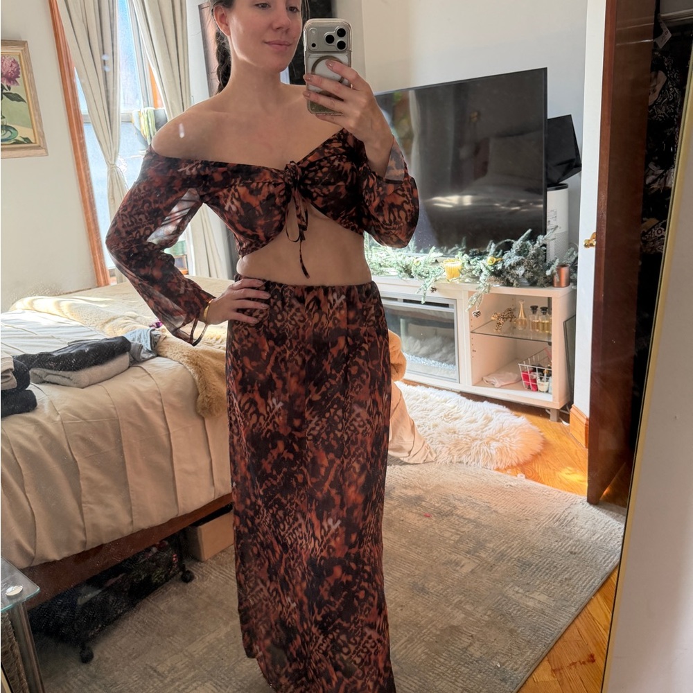 Fashion Nova Brown Maxi Dress
